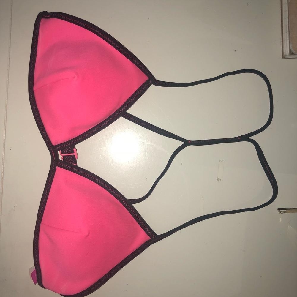 Pink and Black Victoria Secret Bikini Top